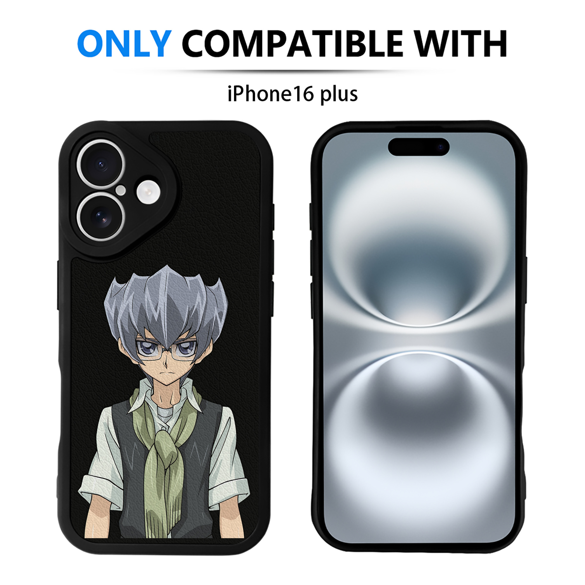 （画像用） 遊☆戯☆王 Yu-Gi-Oh! 【iPhone 16シリーズ対応】シリコンスマホケース（レザー調） 材質：シリコン